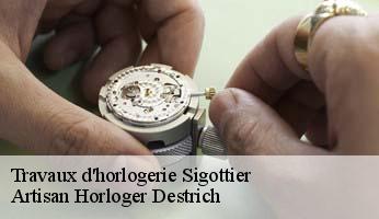 Travaux d'horlogerie  sigottier-05700 Artisan Horloger Destrich